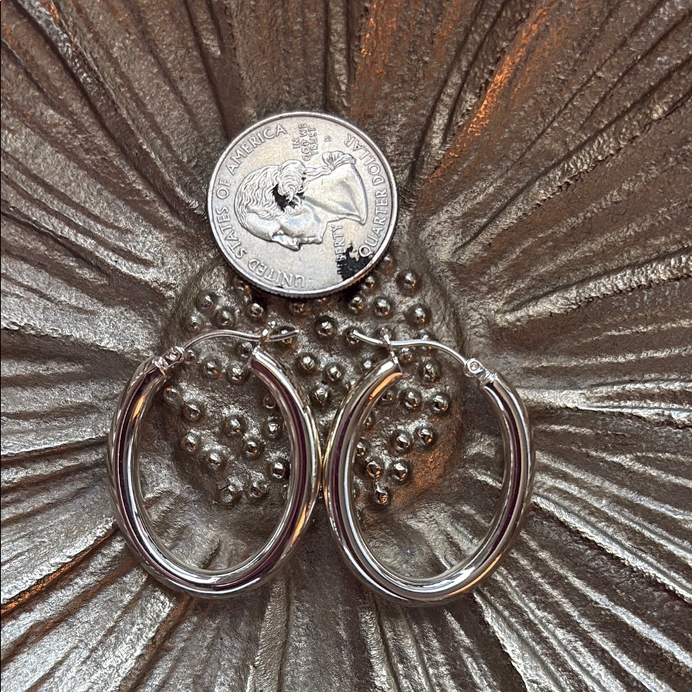 Elegant Sterling Silver Hoop Earrings